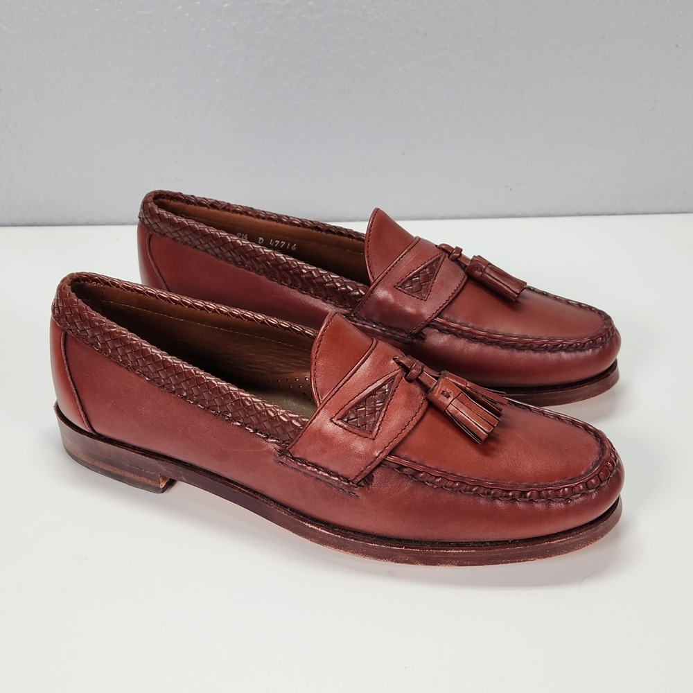Allen Edmonds Maxfield Loafer Mens 9.5D Brown Excellent Tassel Braided 47716